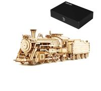 Casse-tête en bois 3D, à monter soi-même, modèle de train à vapeur pour adultes, collection d'affichage, cadeau, 308 + pièces
