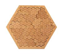 Casse-tête en bois avec plateau fractal - Labyrinthe créatif irrégulier unique impossible difficile pour adultes - Pensée inversée difficile avec cadre (A)