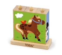 Casse-tête en bois Casse-tête éducatif Casse-tête Viga Toys Ferme 9 éléments