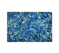 Casse-tête en bois de 1000 pièces pour adultes - Motif fleurs de fond bleu foncé