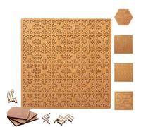 Casse-tête en bois dur et difficile pour adultes, puzzle éducatif en bois pour adultes, portable, impossible de penser inverse, sans image (#C)