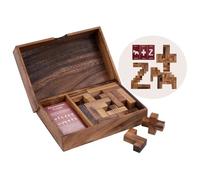 Engelhart - 350500 - Pentomino Double en Bois - Jeu de Duel - 2 Joueurs - Cartes Défis et Coffret de Rangement - À partir de 7 Ans - Réflexion et Logique - Jeux en Bois