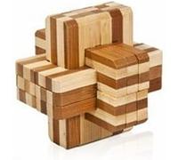 Casse Tête En Bois Iq Test Bambou : Double Croix