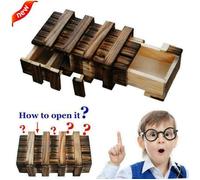 Casse-tête en bois magique pour enfant et adulte, puzzle pour enfants et adultes, boîte secrète à compartimen