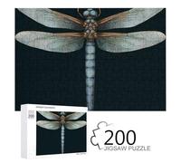 Casse-tête en Bois pour Adultes - 200 pièces - Motif Libellule - 24,9 x 35,3 cm - Convient pour Les Amateurs de Puzzle Adultes