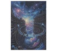 Casse-tête en bois pour adultes - 35/70/120/200/300/500/1000 pièces - Puzzle vertical en bois de peuplier de qualité supérieure avec séparation pour lettres - Imprimé UV - Décoration murale à faire