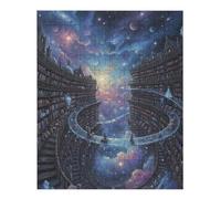 Casse-tête en bois pour adultes - 35/70/120/200/300/500/1000 pièces - Puzzle vertical en bois de peuplier de qualité supérieure avec séparation pour lettres - Imprimé UV - Décoration murale à faire