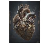 Casse-tête en bois pour adultes - 35/70/120/200/300/500/1000 pièces - Puzzle vertical en forme de cœur - Bois de peuplier de qualité supérieure avec séparation de lettres - Imprimé UV - Décoration