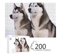 Casse-tête en Bois pour Adultes, Chiens Husky imprimés, 24,9 x 35,3 cm, Convient pour Les Amateurs de Puzzle Adultes (24,9 x 35,3 cm)