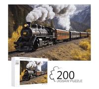 Casse-tête en Bois pour Adultes - Locomotive à Vapeur - 200 pièces - 24,9 x 35,3 cm - Convient pour Les Amateurs de Puzzle Adultes