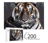 Casse-tête en Bois pour Adultes - Tigre au Repos - 200 pièces - 24,9 x 35,3 cm - Convient pour Les Amateurs de Puzzle Adultes