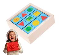 Casse-tête en Bois, Puzzle en Blocs de Bois,Jouets STEM Bloc Puzzle Jouets - Jouets interactifs Casse-tête, Blocs de Puzzle, Jouets éducatifs, Puzzle en Bois, Jouets à Moteur Fin