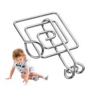 Casse-tête En Fil De Fer - Casse-tête Flexible, Jouet De Démêlage Pour Test De QI | Jeu De Déverrouillage En Fer, Casse-tête Stimulant, Puzzle Interactif, Jouets Éducatifs Réutilisables Pour enfantss