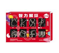 Casse-tête en Fil De Fer - Jouet De Test De Jeu Mind Logic, Puzzle en Fil Métallue 8 Pièces Test De-Compression Toys Magic Toy, Déverrouillez Le Jeu De Verrouillage Casse-tête Puzzle Smooth