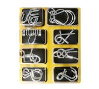 Casse-tête en Fil métallique,Jeu de Déverrouillage Anneaux en Fer Casse-tête | Jeu éducatif de réflexion - Idée Cadeau pour Voyage Salle de nniversaire Maison