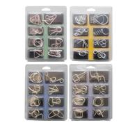 Casse-tête En Fil Métallique, Jouet Pour Développer Intelligence Et Pensée, Débloquez Puzzle Fil Tressé, Pour Adolescents Adultes Maison École Voyage Cadeaux De Fêtes Chaussettes