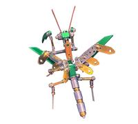 Casse-tête en métal 3D Mantis, modèle d'assemblage d'insectes mécaniques 3D, affichage créatif de bureau pour les amateurs d'art (163 pièces)