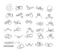 Casse-tête en métal - Jouet d'entraînement logique | Test d'Intelligence avec Casse-tête en Fil Métallique - Pour La Maison Bureau Voyage Camping Pique-Nique Enfants Adultes Cadeaux Pour Fêtes