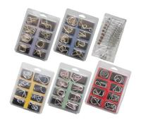 Casse-Tête en Métal pour Le Cerveau,Jeu Éducatif pour Le Développement de la Logique | Puzzle Stimulant en Métal pour Défier L'| pour Maison, Bureau, École, Voyage, Ados, Adultes Et