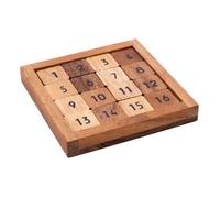 Engelhart - Taquin sudoku dans un coffret en bois - Casse-tête niveau moyen - 2 façons de jouer - jeu écologique - 12 x 12 cm