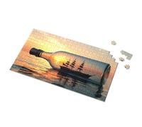 Casse-tête Eurographics de 500 pièces pour adultes, motif bateau dans une bouteille au coucher du soleil, 1 000 pièces, cadeaux de Pâques (1 000 pièces)