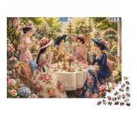 Casse-tête Fête De Thé Jardin, 1000 Pièces pour Adultes Haute Qualité | 52x38cm Carton, Exercice Mental, Découpe Précise, Amateurs De Puzzles, Réduction Du Stress