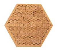 Casse-tête Fractal Tray, Puzzle en Bois Stimulant, Labyrinthe Créatif Unique et Irrégulier, Difficulté Impossible, Défi de la Pensée Inversée, Formes Inégalées et Design Complexe (#C)