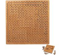 Casse-tête Fractal Tray, Puzzle en Bois Stimulant, Labyrinthe Créatif Unique et Irrégulier, Difficulté Impossible, Défi de la Pensée Inversée, Formes Inégalées et Design Complexe (D)