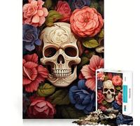 Casse-tête géant Sugar Skulls ﹨u Flowers, Puzzle Difficile pour Adultes, 1000 pièces, Jeu de logique, Lien Familial, découpe de précision, Surprise chaleureuse 50x75cm