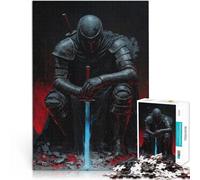 Casse-tête Guerrier Solitaire Puzzle 1000 pièces pour Adolescents 26x38cm Activités Amusantes à la Maison, Cadeaux d'anniversaire, Cadeaux de Voyage,