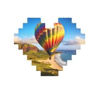 Casse-tête hawaïen en forme de cœur en forme de cœur pour adultes - Micro blocs de construction 3D pour décoration d'intérieur