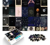 Casse-tête Illustration de mosaïque d'astronomie Puzzle 1000 pièces pour Adolescents 50x75cm Décoration d'intérieur Convient aux Personnes de Plus de 14 Ans