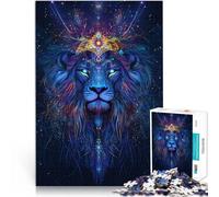 Casse-tête Lion sacré Puzzle 1000 pièces pour Adultes 38x52cm avec des pièces de Formes aléatoires entièrement imbriquées Convient aux 14 Ans et Plus