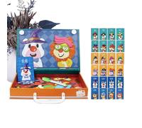 Casse-Tête Magnétique | Jeux De Blocs Double Face - Jouets Magnétiques Pour Tout-Petits | Pour Apprentissage Des Filles, Garçons Préscolaires, Salle De Classe, Adolescents, Adultes, Maternelle, Voyage