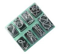 Casse-tête métallique | Puzzle à délier en Fer | Set Classique de Casse-tête Métallique | Idée Cadeau pour Anniversaire Fête Salle de Classe Voyage Adulte