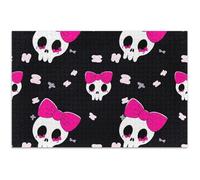 Casse-tête mignon blanc rose noir 1000 pièces adultes amis famille jeu cadeaux famille puzzle difficile peinture animalière, 75 x 50 cm