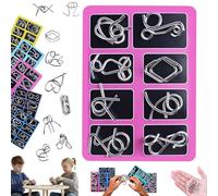 Casse-tête Montessori en métal, casse-tête Montessori en fil métallique, casse-tête en métal, puzzle stimulant en fer pour enfants et adultes, jouets logiques pour enfants, adolescents et adultes