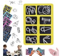 Casse-tête Montessori en métal, casse-tête Montessori en fil métallique, casse-tête en métal, puzzle stimulant en fer pour enfants et adultes, jouets logiques pour enfants, adolescents et adultes