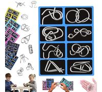 Casse-tête Montessori en métal, casse-tête Montessori en fil métallique, casse-tête en métal, puzzle stimulant en fer pour enfants et adultes, jouets logiques pour enfants, adolescents et adultes
