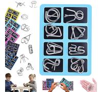 Casse-tête Montessori en métal, casse-tête Montessori en fil métallique, casse-tête en métal, puzzle stimulant en fer pour enfants et adultes, jouets logiques pour enfants, adolescents et adultes