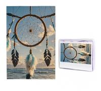 Casse-tête Native Dream Catcher de 500 pièces pour adultes - Puzzle photo stimulant avec sac de rangement - Pour homme et femme - Décoration d'intérieur (50 x 74,9 cm)