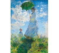 Casse-tête Oiseau Bleu Claude Monet - Femme à l'ombrelle - Madame Monet et son fils - 1000 pièces
