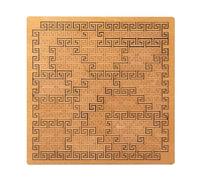 Casse-tête plateau fractal - Puzzle en bois dur difficile pour adultes, labyrinthe créatif irrégulier unique, puzzle impossible, pensée inversée difficile sans image (C)