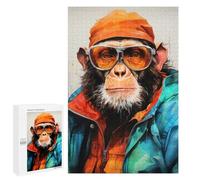 Casse-tête pour Adolescents 1000 PCS Animal Monkey Casse-tête pour Adultes, Jeu De Réflexion, Décoration Intérieure, Cadeaux Anti-Stress 1000 PCS