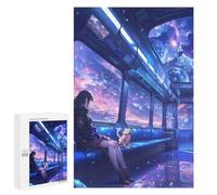 Casse-tête pour Adolescents 1000 PCS Anime Train to Space Casse-têtes pour Adultes, Jeu De Réflexion, Anti-Stress, Cadeau d'anniversaire Original 1000 PCS