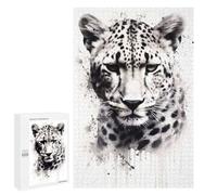 Casse-tête pour Adolescents 1000 PCS Cheetah Beauty Watercolor Casse-tête pour Adultes, Jeu De Réflexion, Décoration Intérieure, Cadeaux Anti-Stress 1000 PCS