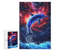Casse-tête pour Adolescents 1000 PCS Dolphin Leaping Ocean Waves Casse-têtes pour Adultes, Jeu De Réflexion, Anti-Stress, Cadeau d'anniversaire Original 1000 PCS
