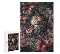 Casse-tête pour Adolescents 1000 PCS Floral Clouded Leopard Casse-tête pour Adultes, Jeu De Réflexion, Décoration Intérieure, Cadeaux Anti-Stress 1000 PCS