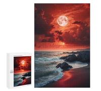 Casse-tête pour Adolescents 1000 PCS Full Moon Over The Ocean Casse-tête pour Adultes, Jeu De Réflexion, Décoration Intérieure, Cadeaux Anti-Stress 1000 PCS
