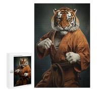 Casse-tête pour Adolescents 1000 PCS Karate Tiger Casse-tête pour Adultes, Jeu De Réflexion, Décoration Intérieure, Cadeaux Anti-Stress 1000 PCS